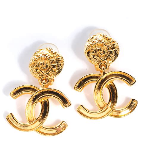 fake gold chanel earrings|are chanel earrings real.